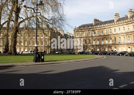 A View the Circus, eines der berühmtesten Wahrzeichen von Bath`s Stockfoto